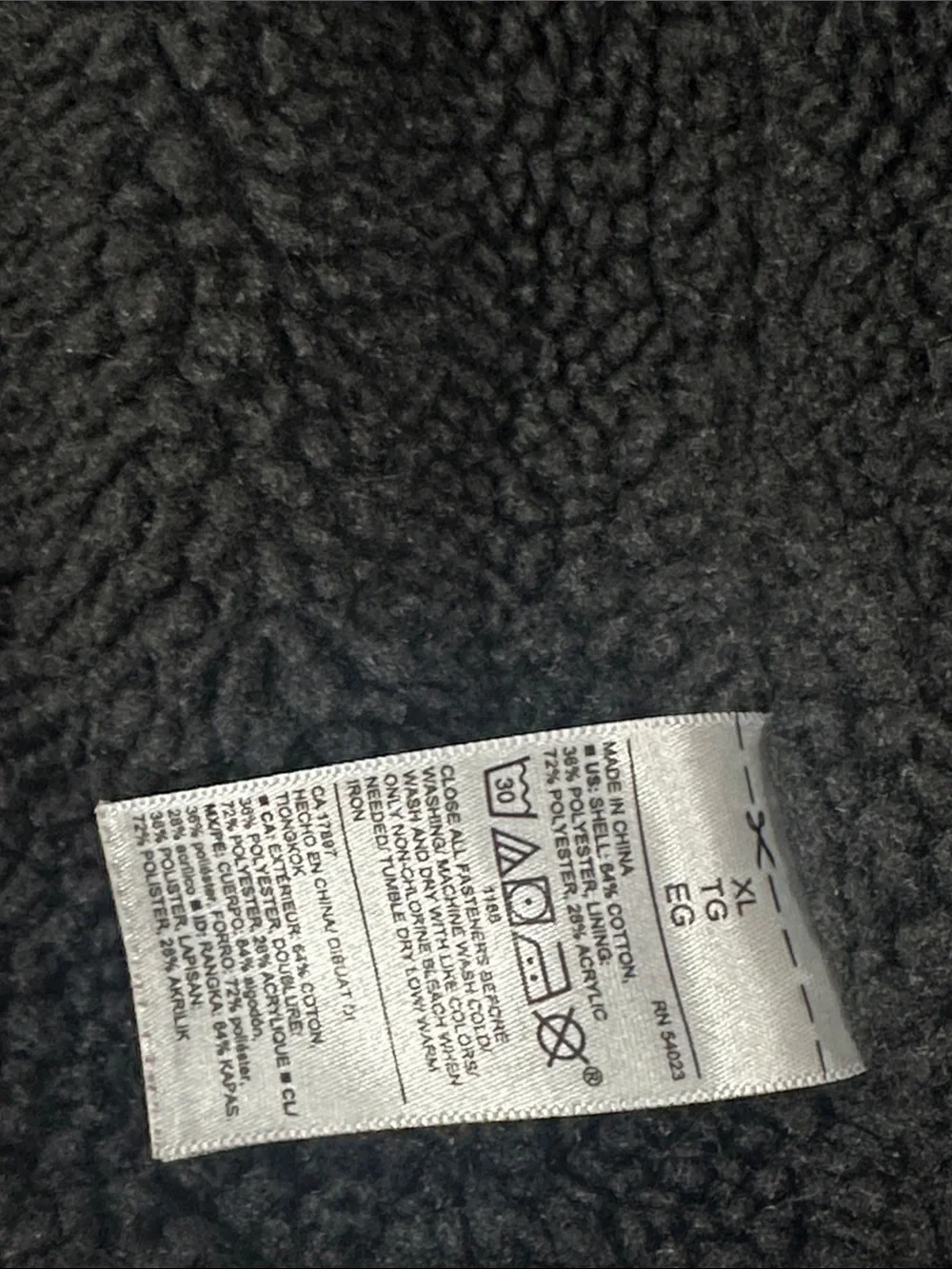 Old Navy Kids' Black Sherpa-Lined Denim Jacket Size XL